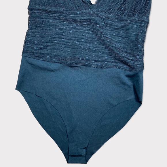 Zara Black Polkadot Lace Body Suit Leotard Small NWT - Picture 4 of 12